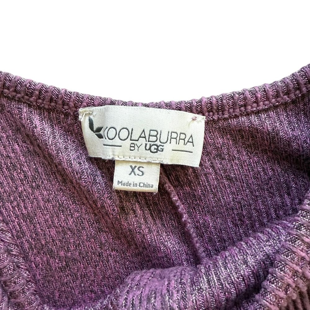 Koolaburra By UGG Womens XS Purple Ribbed Knit Sleeveless Jumpsuit With Button F - Picture 2 of 6